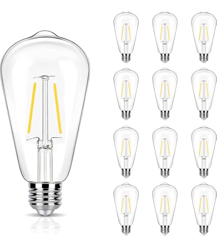 winsaLED 12 Pack 400LM LED Edison Bulbs 40 Watts Equivalent, 5000K